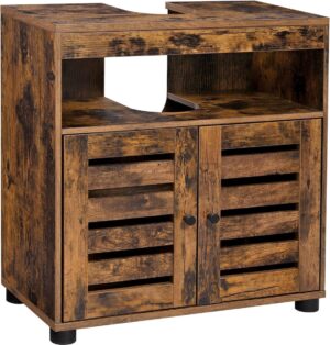 Soof&Tess Badezimmerschrank - Waschbeckenschrank - Waschbeckenunterschrank - 60 x 30 x 63 - Braun