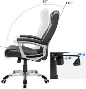 Soof & Tess Luxury Design Manager Bürostuhl - Ergonomischer Chefsessel - Kunstleder - Heavy Duty