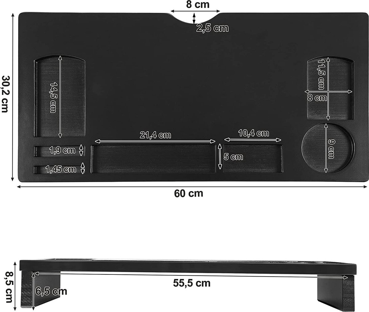 Soof & Tess Monitoraufsteller Standard – Bildschirmaufsteller für Laptops – Bildschirmaufsteller für Schreibtische – Holz – Schwarz 6 Soof & Tess Monitoraufsteller Standard - Bildschirmaufsteller für Laptops - Bildschirmaufsteller für Schreibtische - Holz - Schwarz