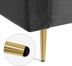 Soof & Tess 3-Sitzer Sofa - modern - Wohnzimmersofa - Metallrahmen - Holzbeine - grau - 190 x 82 x 84
