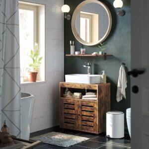 Soof&Tess Badezimmerschrank - Waschbeckenschrank - Waschbeckenunterschrank - 60 x 30 x 63 - Braun
