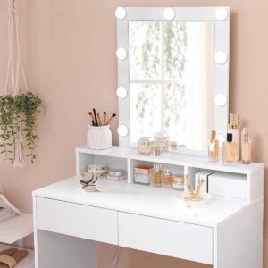 Soof & Tess - Schminktisch mit Beleuchtung & 2 Schubladen - Styling-Tisch für Beauty & Make-up - Professionelle Kosmetikaufbewahrung & Organisation - Hochwertige Verarbeitung