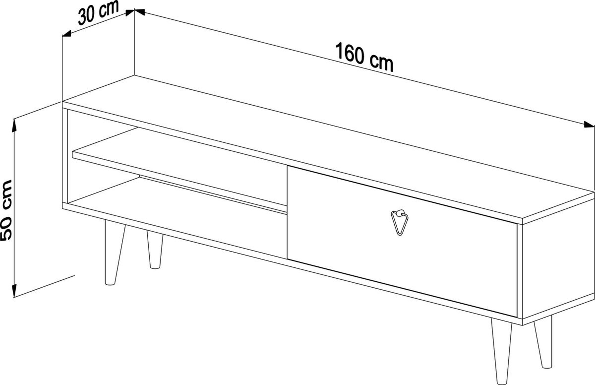 Soph&Tess – Industrielle TV-Möbel – TV-Schrank mit Regal – Geeignet für 55-Zoll-TV – Moderne TV-Möbel – Weiß – 120 x 30 x 50 cm 2 Soph&Tess - Industrielle TV-Möbel - TV-Schrank mit Regal - Geeignet für 55-Zoll-TV - Moderne TV-Möbel - Weiß - 120 x 30 x 50 cm