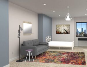 Soof & Tess 3-Sitzer Sofa - modern - Wohnzimmersofa - Metallrahmen - Holzbeine - grau - 190 x 82 x 84