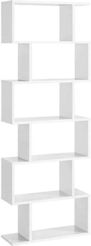 Soof & Tess - Bücherregal aus Holz - 6 Etagen - Standard Regal - Freistehendes Bücherregal - Bücherregale