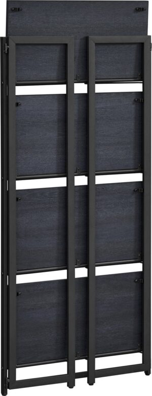 BM Living - Vintage Kleiderschrank mit 4 Fachböden - Mehrzweck-Bücherregale