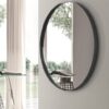 Soof & Tess Spiegel - Luxus-Spiegel - Badezimmer-Spiegel - Modern - Schwarz - Rund - Ø 76 cm