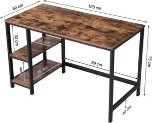 Vasagle - Schreibtisch - Computertisch - Vintage - Schwarz