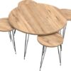 Soof&Tess 4 +1 Couchtisch - Couchtische rund - Mit 4 runden Beistelltisch - Couchtisch industrial set of 5