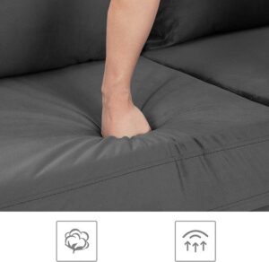 Soof & Tess 3-Sitzer Sofa - modern - Wohnzimmersofa - Metallrahmen - Holzbeine - grau - 190 x 82 x 84