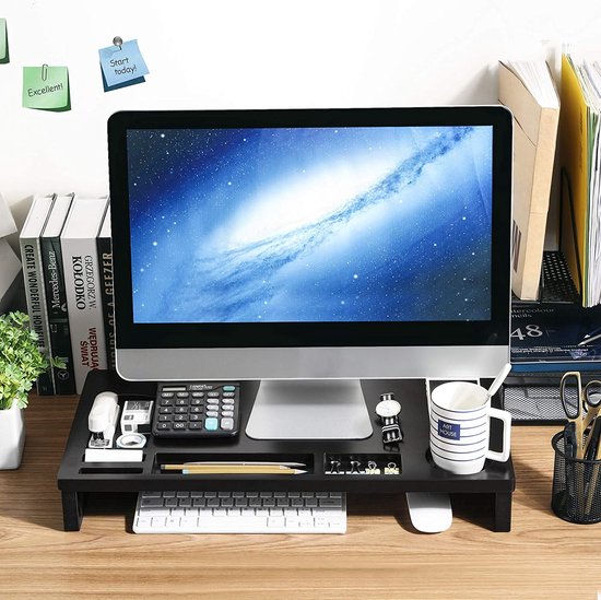 Soof & Tess Monitoraufsteller Standard – Bildschirmaufsteller für Laptops – Bildschirmaufsteller für Schreibtische – Holz – Schwarz 4 Soof & Tess Monitoraufsteller Standard - Bildschirmaufsteller für Laptops - Bildschirmaufsteller für Schreibtische - Holz - Schwarz