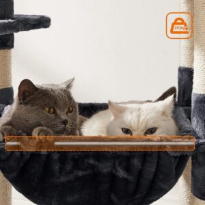 Katzenkratzbaum für Katzen - Kratzbaum - Mit 2 Aussichtsplattformen - Grau