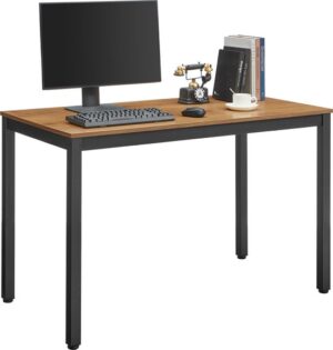 Soof & Tess Schreibtisch Eiche - Computertisch Schwarz/Honigbraun - Schreibtische 120 x 76 x 60