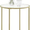Soph & Tess Couchtisch - Beistelltisch - ⌀50cm - Beistelltisch gold - Beistelltisch industrial - Beistelltisch rund - Couchtische rund