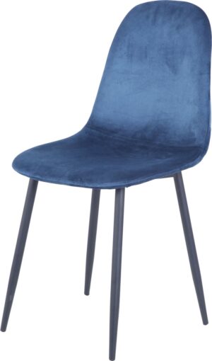 Soof & Tess - Cordoba Eetkamerstoel - Set van 6 - 100% Samt - Esszimmerstuhl - Metaalpoot -Industriel