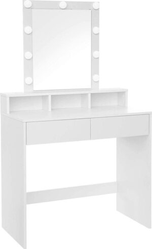 Soof & Tess - Schminktisch mit Beleuchtung & 2 Schubladen - Styling-Tisch für Beauty & Make-up - Professionelle Kosmetikaufbewahrung & Organisation - Hochwertige Verarbeitung