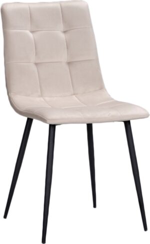 Soof & Tess - Esszimmerstuhl Pescara - 4er Set - Metallbeine - Modernes Design - Elegante Samtpolsterung