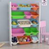 Soph&Tess Kinderschrank - Spielzeugschrank mit Truhen - farbig - Spielzeugtruhe