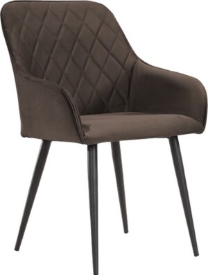 4er Set - Bergamo Esszimmerstuhl - Samt - Industrial - Mit Armlehne - Easy Clean Fabrics - Hohe Qualität