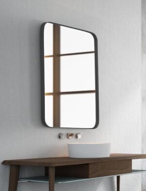 Soof & Tess Spiegel - Luxus-Spiegel - Badezimmer-Spiegel - Modern - Schwarz - 75x50 cm