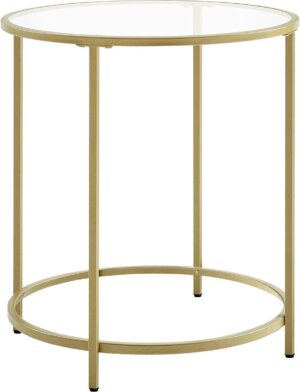 Soph & Tess Couchtisch - Beistelltisch - ⌀50cm - Beistelltisch gold - Beistelltisch industrial - Beistelltisch rund - Couchtische rund