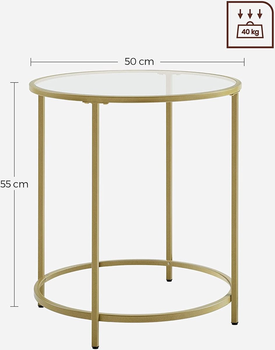 Soph & Tess Couchtisch – Beistelltisch – ⌀50cm – Beistelltisch gold – Beistelltisch industrial – Beistelltisch rund – Couchtische rund 5 Soph & Tess Couchtisch - Beistelltisch - ⌀50cm - Beistelltisch gold - Beistelltisch industrial - Beistelltisch rund - Couchtische rund