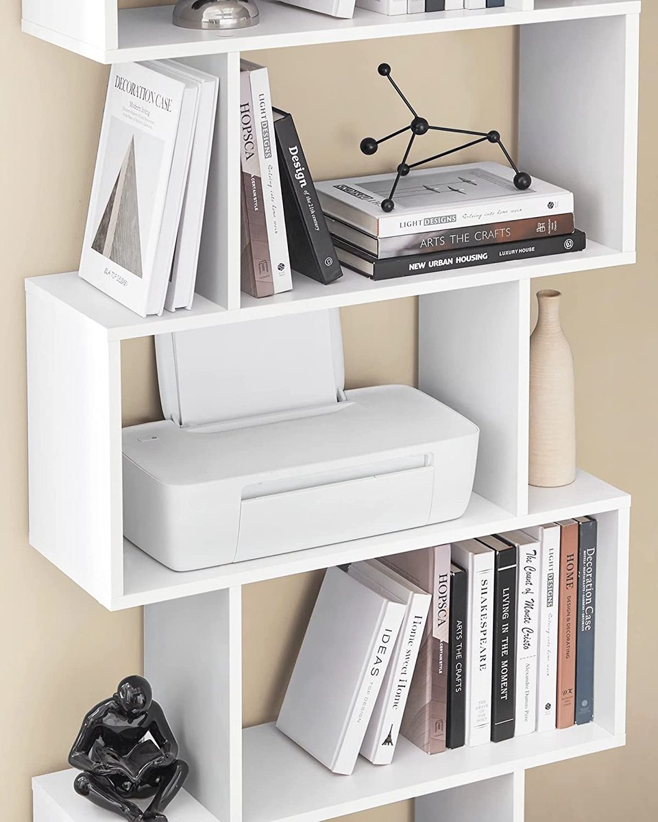 Soof & Tess – Bücherregal aus Holz – 6 Etagen – Standard Regal – Freistehendes Bücherregal – Bücherregale 5 Soof & Tess - Bücherregal aus Holz - 6 Etagen - Standard Regal - Freistehendes Bücherregal - Bücherregale