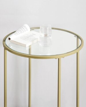 Soph & Tess Couchtisch - Beistelltisch - ⌀50cm - Beistelltisch gold - Beistelltisch industrial - Beistelltisch rund - Couchtische rund